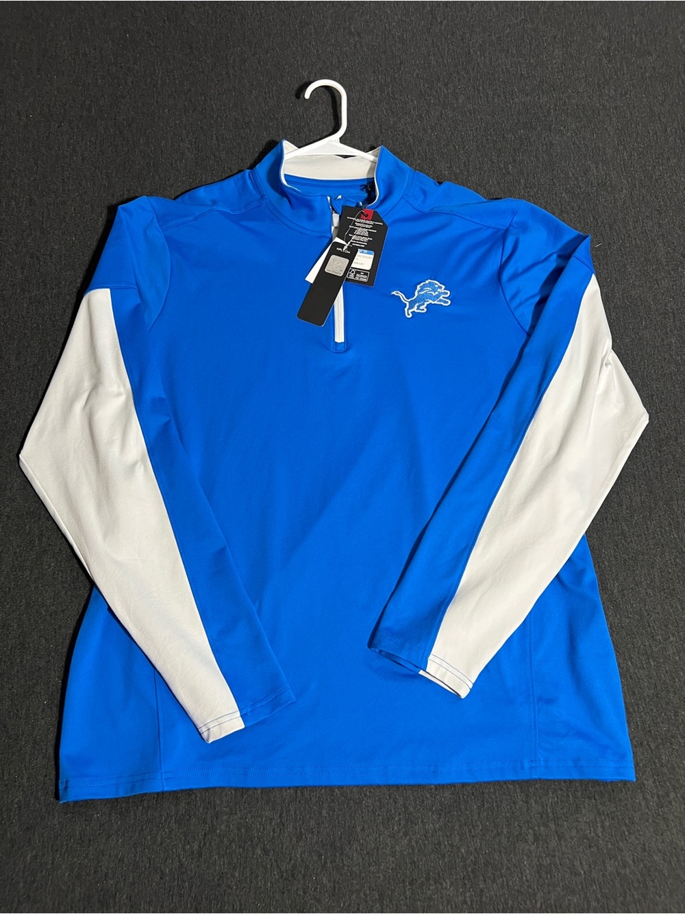 NFL Royal Blue & White Quarter-Zip Pullover Jacket